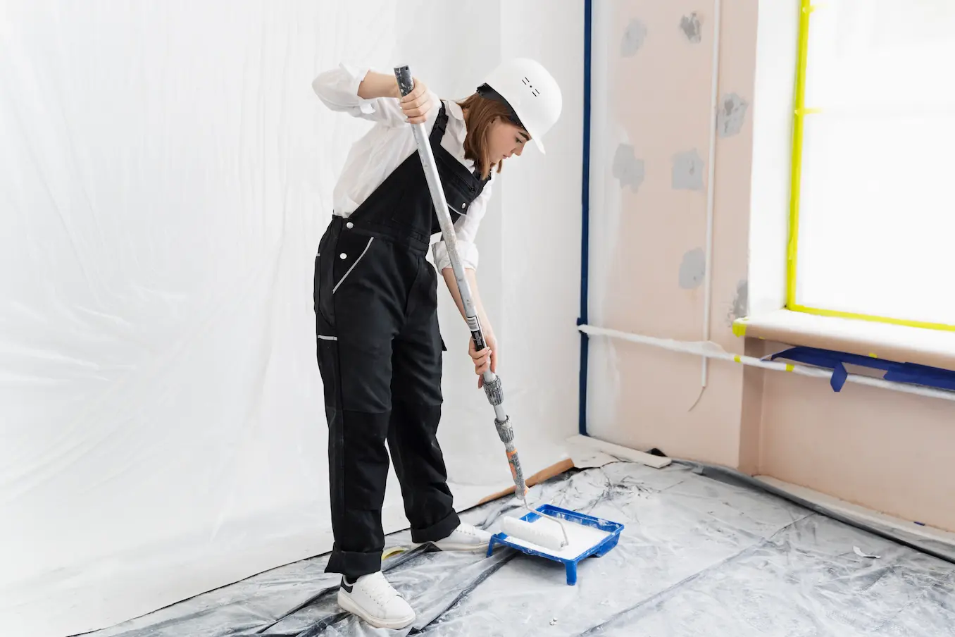 Paint indoors offer by KVA Handyman Services: Paint indoors in your home or business.